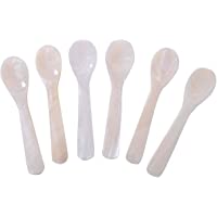 Marycrafts Juego De 6 Cuchara De Concha De Nácar Para Caviar Huevos Pescado
